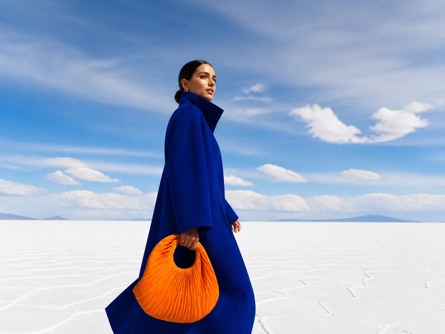 A recognizable subject placed in a bright salt landscape